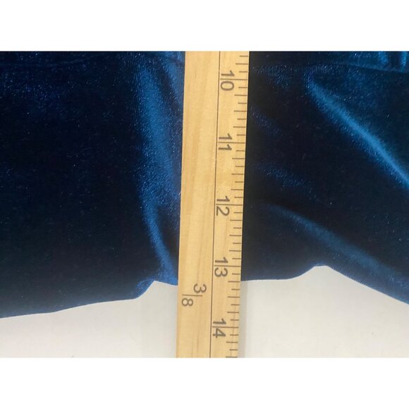 Blue Velvet Strappy Midi Dress By Dear Moon Size 7 Party Cocktail Holiday - Picture 13 of 15